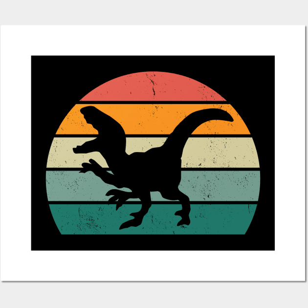 Retro Vintage Dinosaur T-Rex Wall Art by SybaDesign